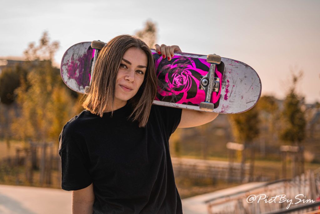 Marine-skate Photo au skatepark avec Marine